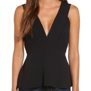 Nordstrom Trouve Seamed Tank- Black sz S